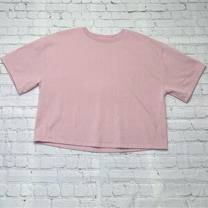 Universal Thread Pink Boxy Cropped Tee - Size Large